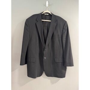 Pronto Uomo Men's Gray Wool Two‎ Button Blazer Suit Jacket Size 52 Regular